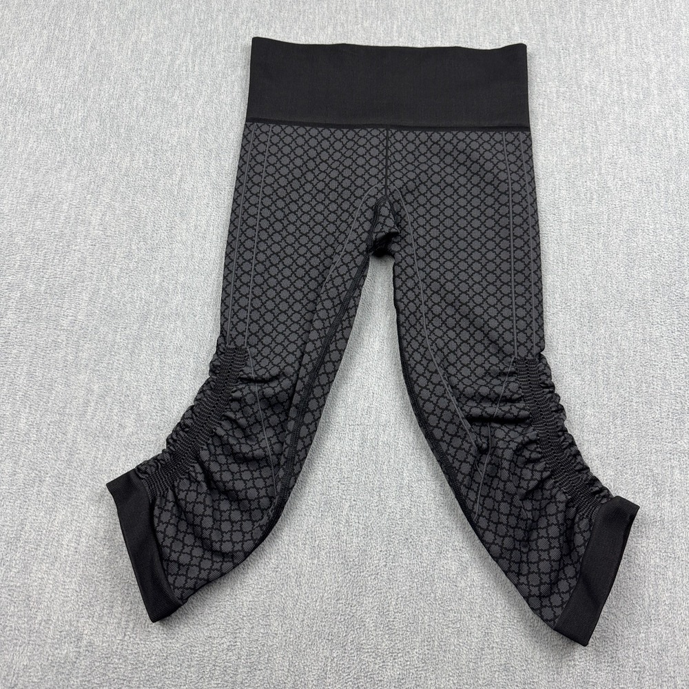 Lululemon Leggings Womens 0 Gray In The Flow Crop Stretch Workout Gym Training
